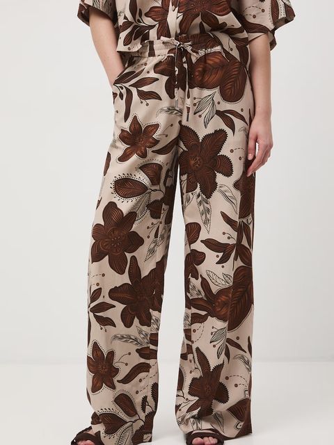 Medicine spodnie wide leg damskie z dodatkiem lnu - zdjęcie produktu nr 1