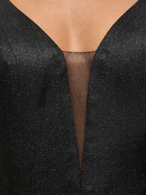 Answear.LAB sukienka kolor czarny maxi rozkloszowana