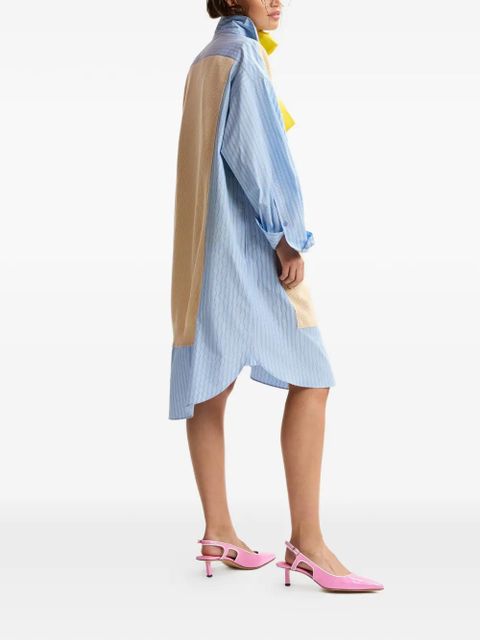 Essentiel Antwerp striped-pattern shirt midi dress - Blue