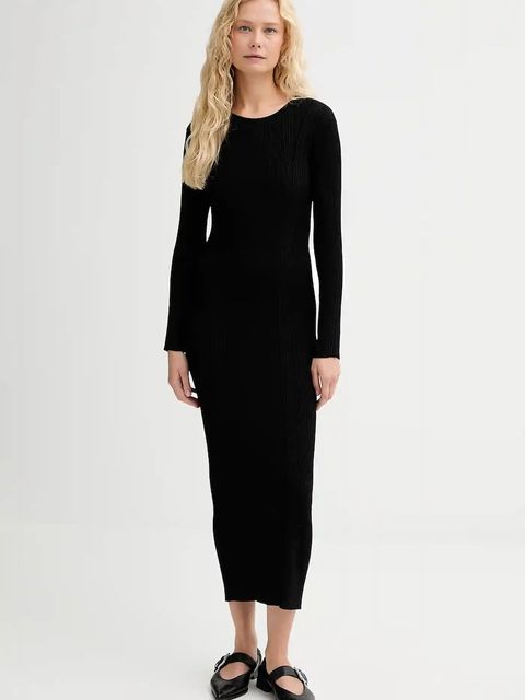 Sessun sukienka kolor czarny maxi dopasowana 25105018