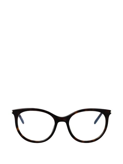 Saint Laurent Eyewear round-frame glasses - Brown - zdjęcie produktu nr 1