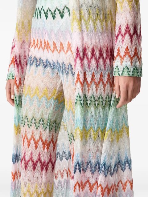 Missoni chevron-pattern cardi-coat - White