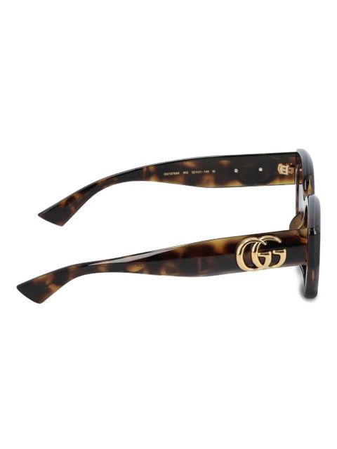 Gucci Eyewear Double G-detail sunglasses - Brown