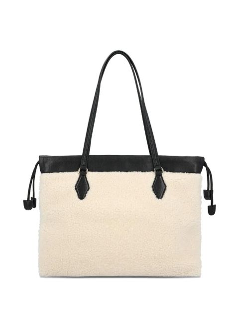 Jimmy Choo drawstring-fastening shearling tote bag - Neutrals - zdjęcie produktu nr 2