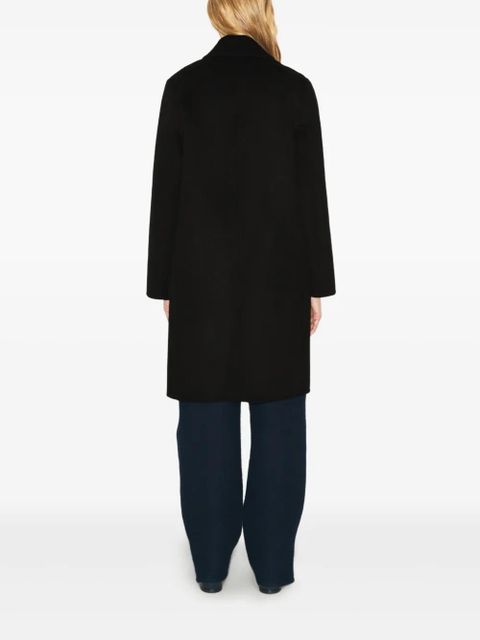 Tory Burch jacquard monogram wool coat - Black