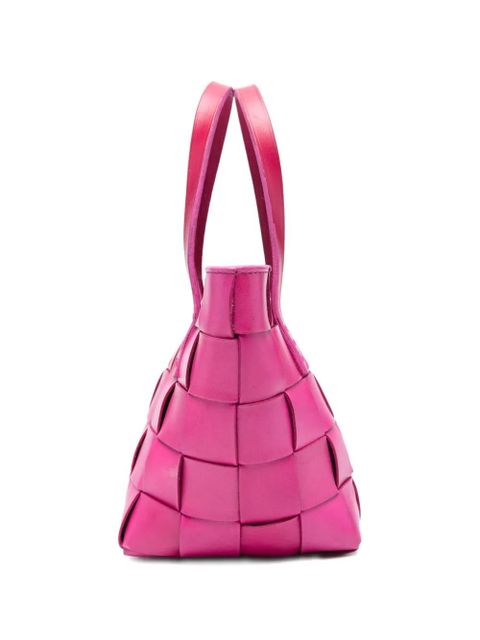 DRAGON DIFFUSION leather woven tote bag - Pink