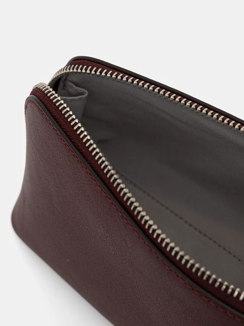 MICHAEL Michael Kors kosmetyczka skórzana kolor bordowy 32F5SJ6T2T