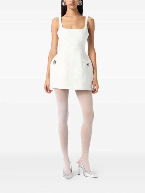 Blumarine embellished-pocket mini dress - White - zdjęcie produktu nr 2