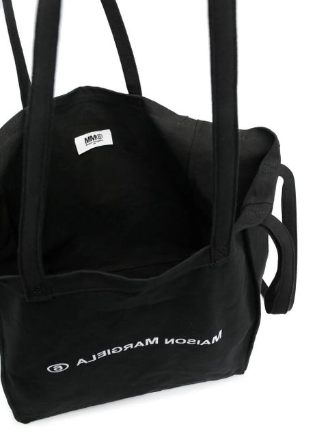MM6 Maison Margiela oversized logo two-way bag - Black