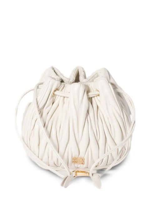 Miu Miu matelassé-motif pouch bag - White - zdjęcie produktu nr 1