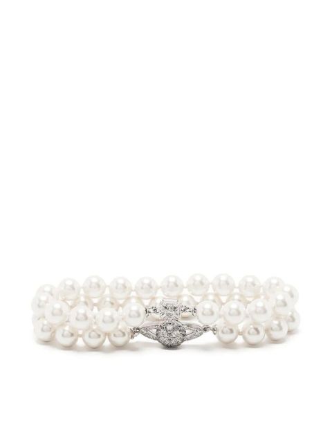 Vivienne Westwood Orb-charm pearl bracelet - White - zdjęcie produktu nr 1