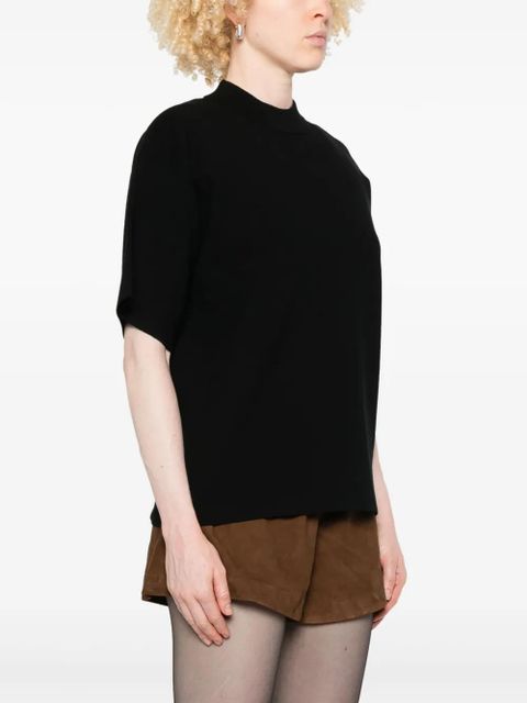 Max Mara mock-neck T-shirt - Black