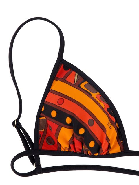 PUCCI Vivara-print reversible bikini top - Orange