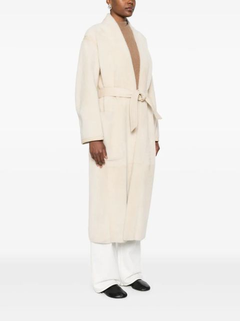 Max Mara shearling coat - Neutrals - zdjęcie produktu nr 2