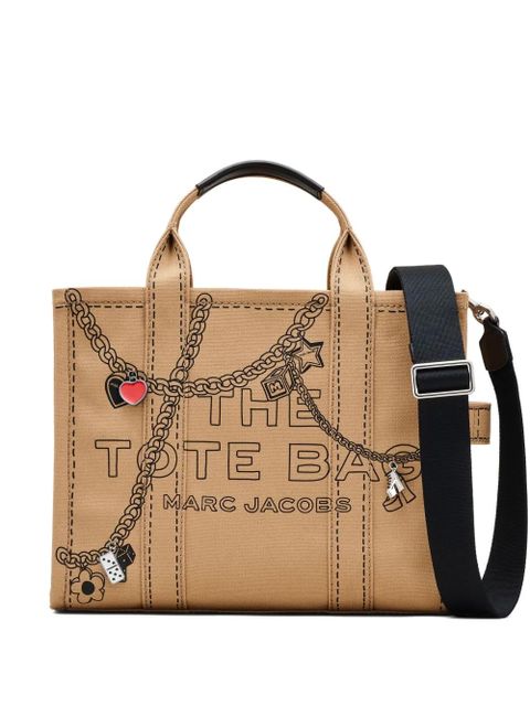 Marc Jacobs The Trompe L'oeil Charm Canvas Medium Tote bag - Brown - zdjęcie produktu nr 1