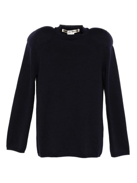 Comme Des Garçons exaggerated-shoulder wool jumper - Blue - zdjęcie produktu nr 1
