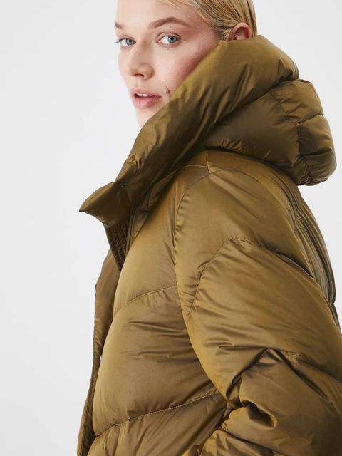 Medicine płaszcz puchowy damski kolor zielony zimowy