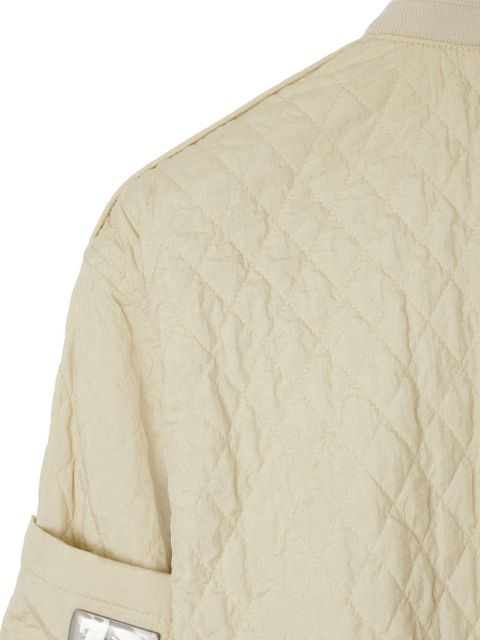 Burberry quilted cropped bomber jacket - Neutrals