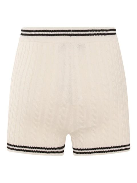 Alessandra Rich cable-knit shorts - White - zdjęcie produktu nr 2
