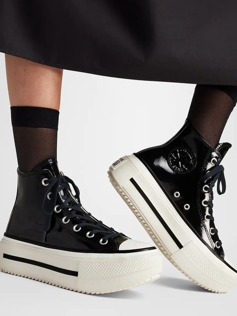 Converse trampki Chuck Taylor All Star Lift Double Stack kolor czarny A12977C