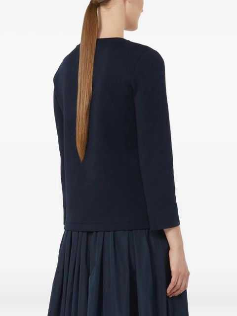 Max Mara three-quarter sleeve round-neck top - Black