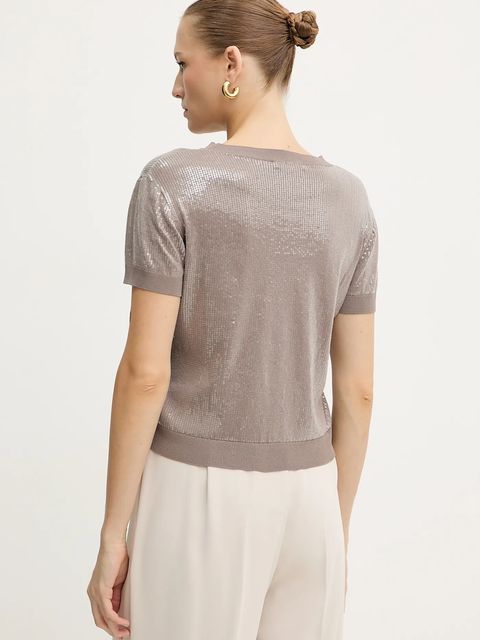 Guess t-shirt JUNIPER damski kolor beżowy W5YR21 Z3E70 - zdjęcie produktu nr 2