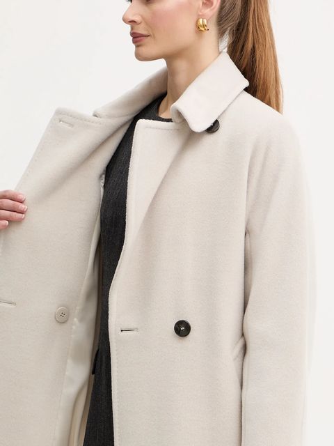 Marella płaszcz wełniany kolor beżowy 2523016142200