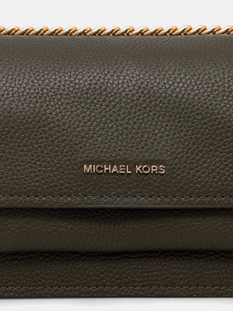MICHAEL Michael Kors torebka skórzana kolor zielony 32T4GC7C1T