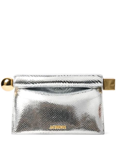 Jacquemus La Rond Carré clutch bag - Silver - zdjęcie produktu nr 1