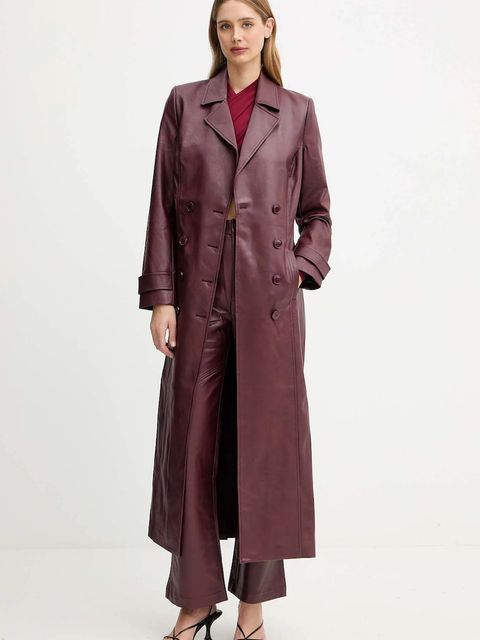 Bardot płaszcz kolor bordowy 59899JB4 - zdjęcie produktu nr 2