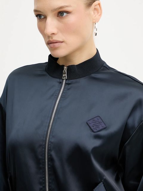 Silvian Heach kurtka bomber AGUS kolor granatowy przejściowa oversize GPA25169GB