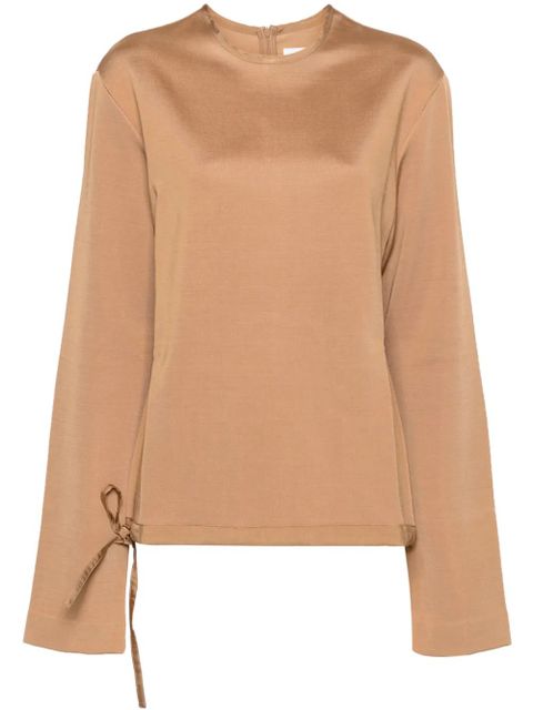 Jil Sander crew-neck long-sleeve sweatshirt - Brown - zdjęcie produktu nr 1