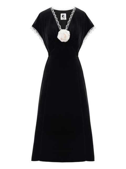 Sleeper The Genus rose midi dress - Black - zdjęcie produktu nr 1