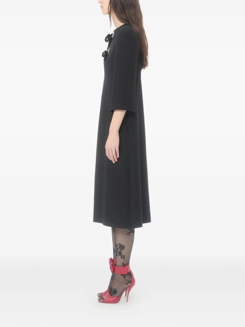 Valentino Garavani rhinestone-embroidered midi dress - Black