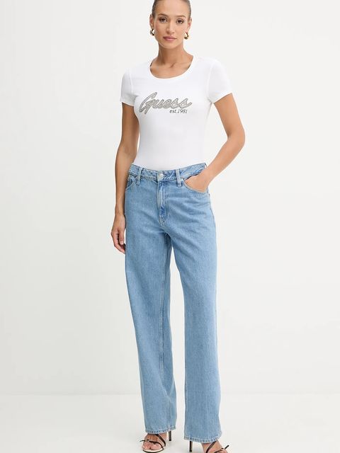 Guess t-shirt damski kolor biały W5YI16 J1314 - zdjęcie produktu nr 2