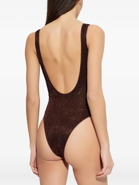 Oséree sparkle finish swimsuit - Brown - zdjęcie produktu nr 1