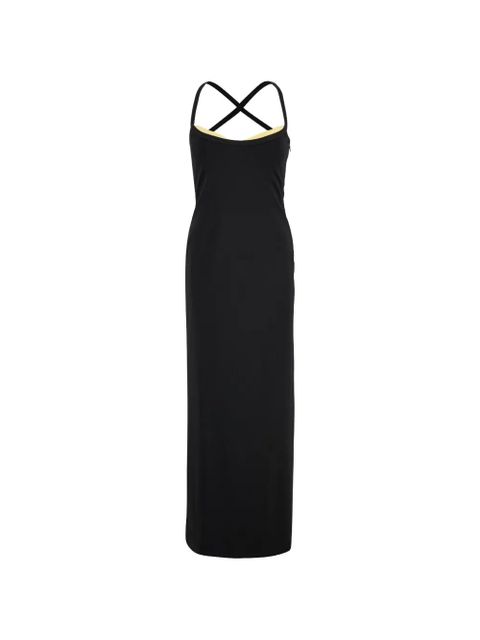 Versace cross-strap Medusa-plaque maxi dress - Black - zdjęcie produktu nr 1