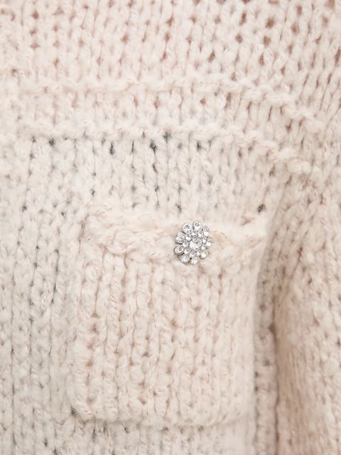 OUI kardigan z domieszką wełny kolor beżowy 90614