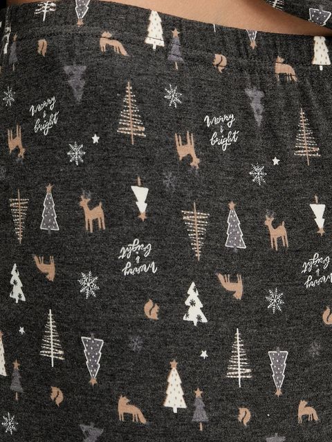 United Colors of Benetton piżama damska kolor szary 32QH3P04E