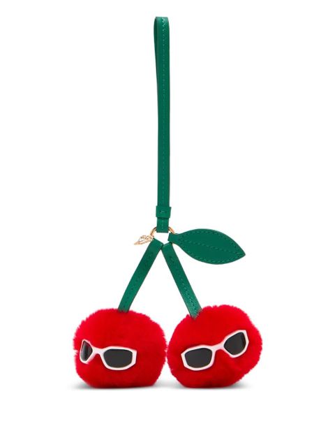 Versace cherry-motif bag charm - Red