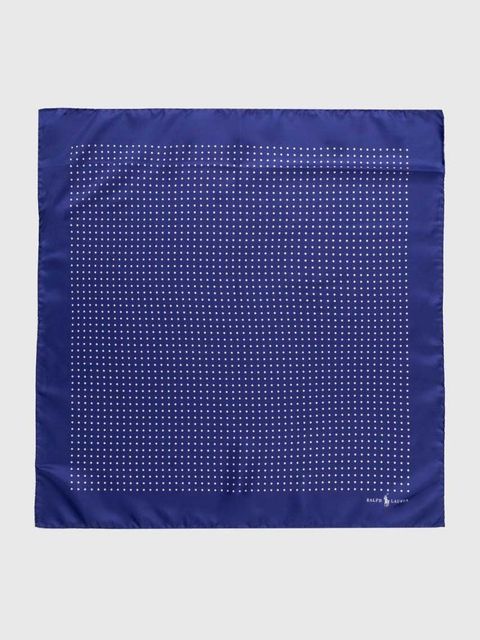 Polo Ralph Lauren apaszka jedwabna kolor niebieski 712935930