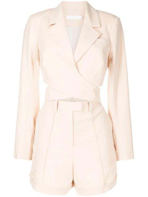Simkhai Nella tailored wrap playsuit - Neutrals - zdjęcie produktu nr 1