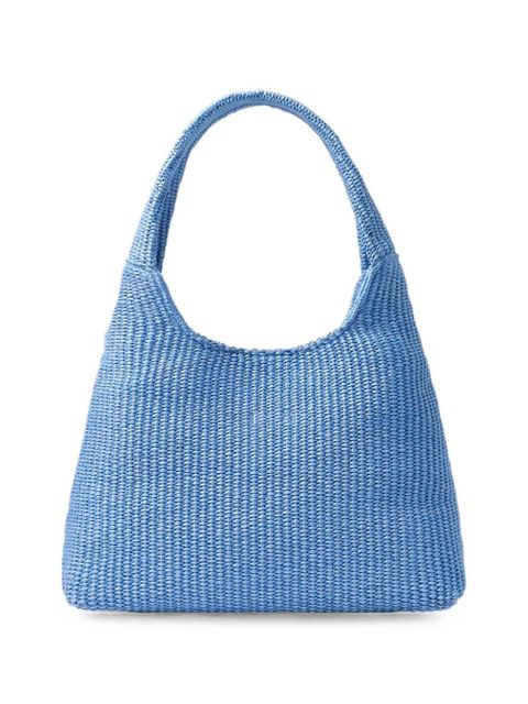 Jimmy Choo large Beach Diamond logo lettering shoulder bag - Blue