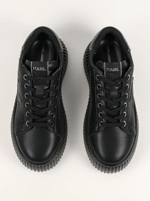 Karl Lagerfeld sneakersy skórzane KREEPER LO damskie kolor czarny KL42372C - zdjęcie produktu nr 2