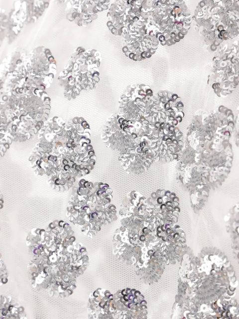 Cecilie Bahnsen floral-sequins T-shirt - White