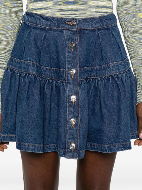 Maje button-up mini skirt - Blue