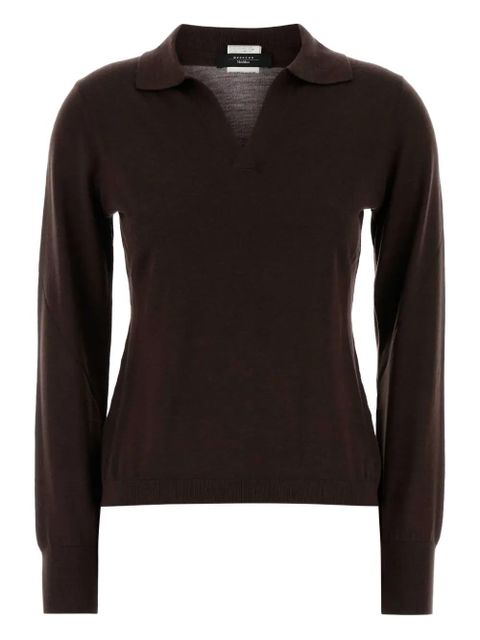 Weekend Max Mara long-sleeve V-neck T-shirt - Brown - zdjęcie produktu nr 1