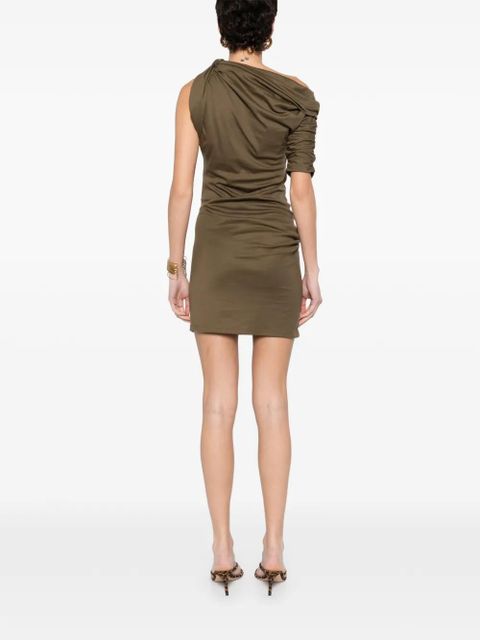 Jacquemus draped mini dress - Brown