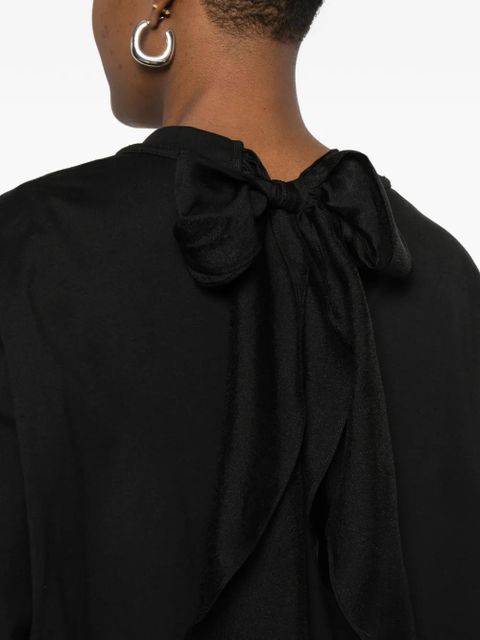 Eleh bow-tie T-shirt - Black
