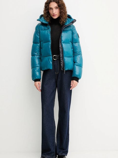 Save The Duck kurtka BIDDY kolor turkusowy zimowa D31989W.LOVE21